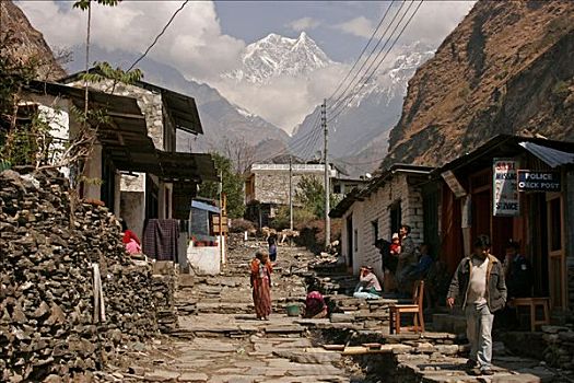 山村,尼泊尔,亚洲