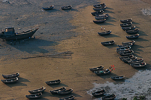 福建霞浦海滩小船