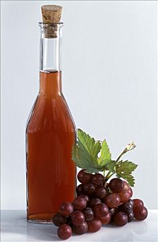 瓶子,葡萄,醋,旁侧,红葡萄
