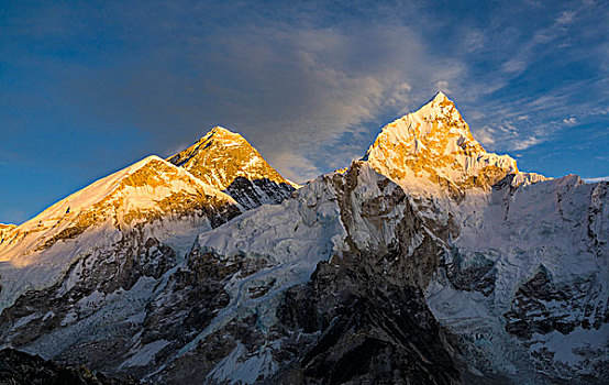 山,山丘,珠穆朗玛峰,日落,风景,单独,昆布,尼泊尔,亚洲