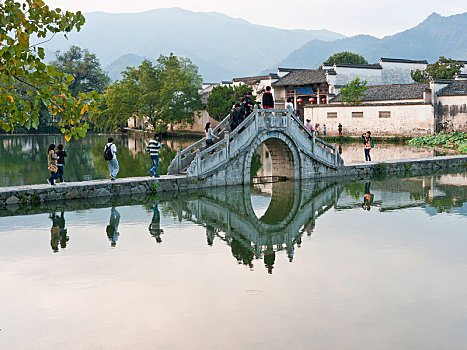 写真,桥,南,湖,安徽,中国