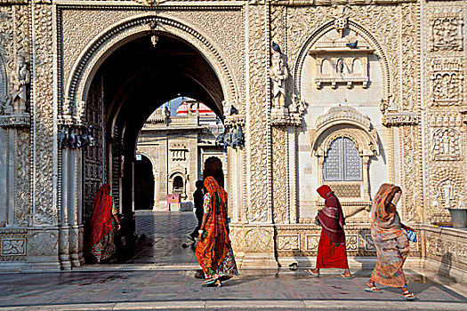 入口,庙宇,拉贾斯坦邦,印度,亚洲