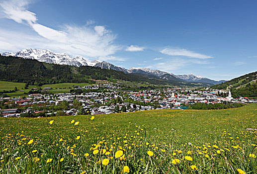 山丘,左边,山谷,施蒂里亚,奥地利,欧洲