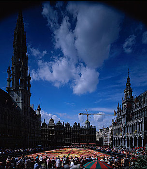 比利时布鲁塞尔鲜花广场