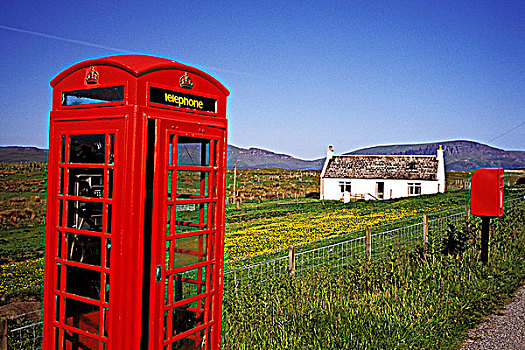 苏格兰,高地,电话亭