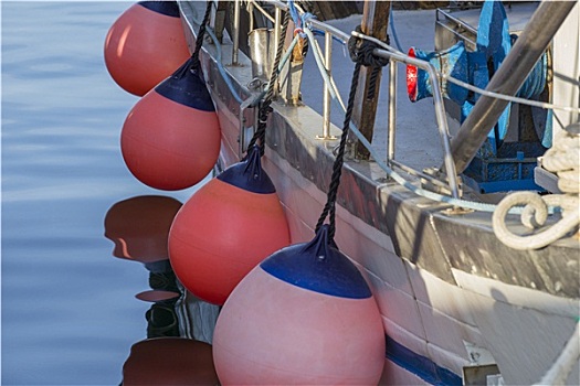渔船,港口,粉色,气球