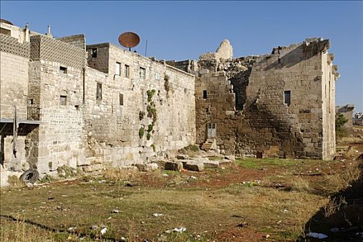 历史名城,墙壁,建造,阿勒颇,世界遗产,叙利亚,中东