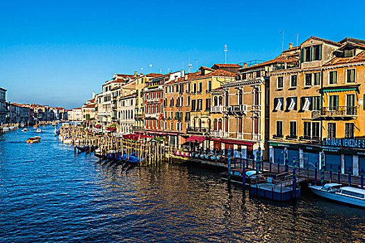 俯视,古建筑,大运河,晴朗,早晨,威尼斯,意大利