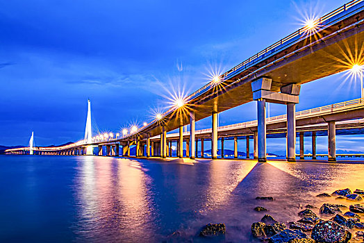 深圳湾大桥夜景