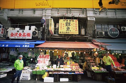 日本,东京,上野,特色,鱼店,购物街