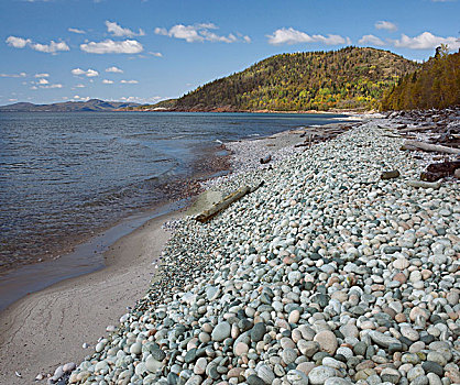 圆石滩,苏必利尔湖,安大略省,加拿大