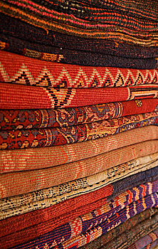 地毯,货摊,露天市场,马拉喀什,摩洛哥