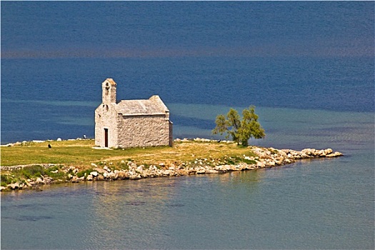 岛屿,教堂,海洋