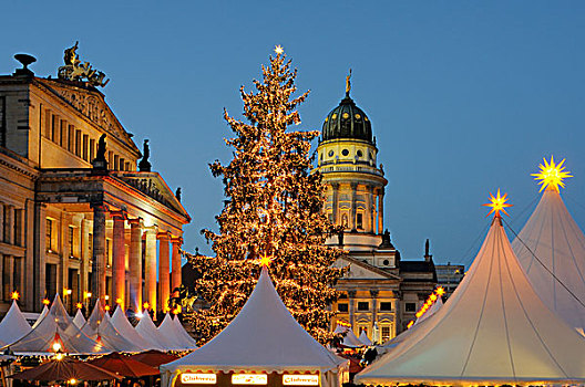 圣诞市场,御林广场,柏林,德国
