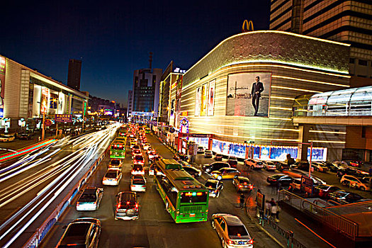 秦皇岛,城市,建筑,繁华,夜景,灯光,道路,亮化,商业