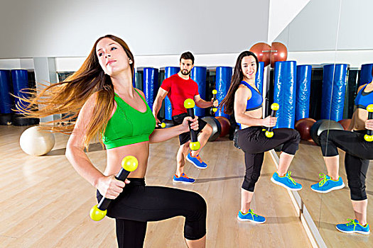 跳舞,有氧锻炼,人,群体,训练,健身,健身房,锻炼