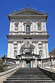 寺院,教堂,圆屋顶,饿,楼梯,罗马,拉齐奥,意大利,欧洲