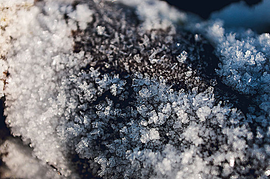 冰冻,雪花,石头,冬季风景,布罗肯,哈尔茨山,德国