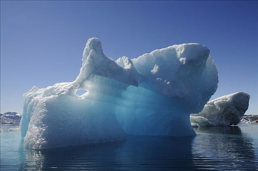 冰山,峡湾,东方,格陵兰