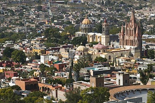 墨西哥,瓜纳华托州,圣米格尔,天使长,教堂