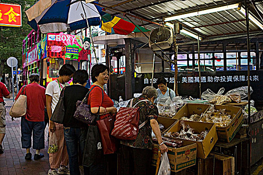 食品市场,有轨电车,车站,香港
