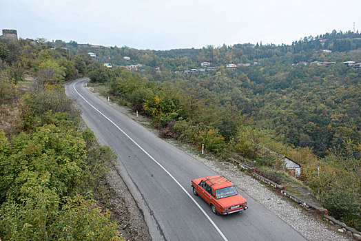 街道,乔治亚,公路旅游,十月