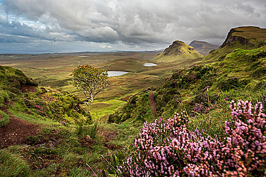山景,山脊,斯凯岛,内赫布里底群岛,苏格兰,英国