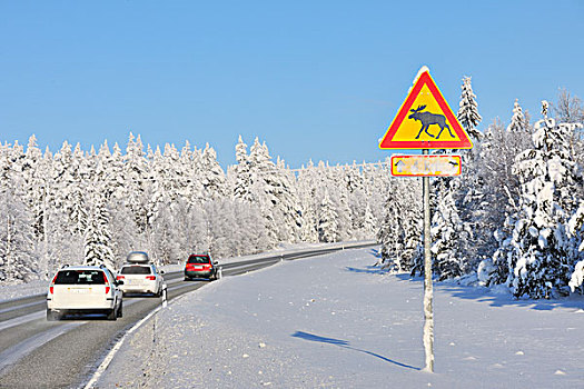道路,库萨莫,北方,省,芬兰