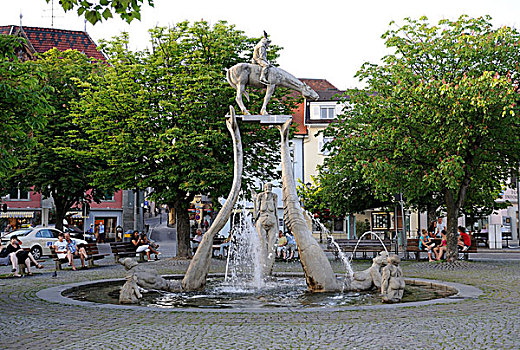 喷泉,巴登符腾堡,德国,欧洲