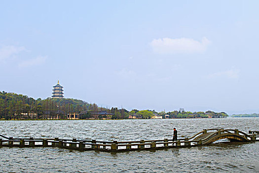 杭州西湖,雷峰塔,风光