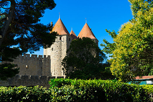 卡尔卡松尼,中世纪,要塞,法国南部