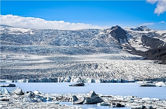 风景,冰河,湖,冰岛
