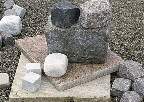 天然石,花冈岩,石板,鹅卵石