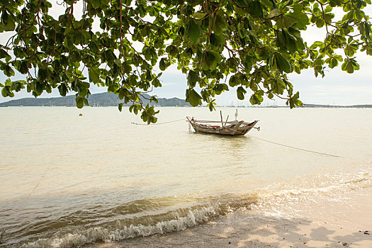 渔船,海中,泰国