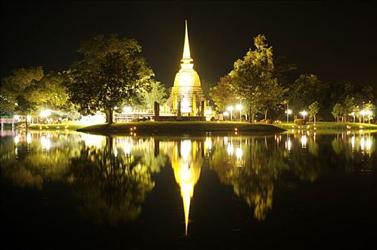 庙宇,世界遗产,素可泰,泰国,亚洲