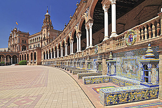 西班牙广场,地点,西班牙,建造,建筑师,塞维利亚,安达卢西亚