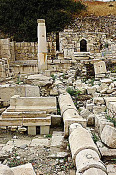 残留,阿波罗神庙,巴斯城,水管,古城,遗迹,靠近,利马索,塞浦路斯,2007年