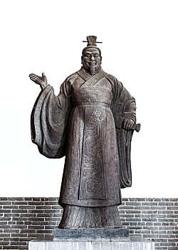 中国河南省商丘古城应天书院崇圣殿宰予塑像