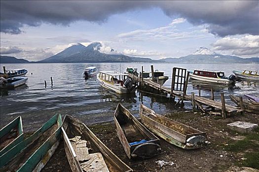 渔船,阿蒂特兰湖,危地马拉