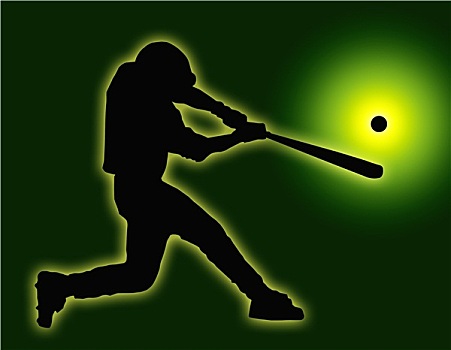 绿色,背影,棒球,击球,击打,球