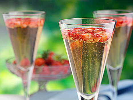 草莓,香槟