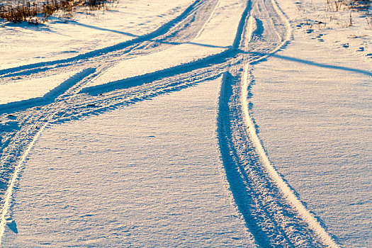 道路,雪地