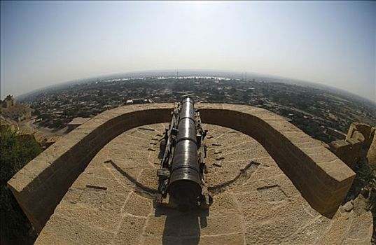大炮,堡垒,斋沙默尔,拉贾斯坦邦,印度