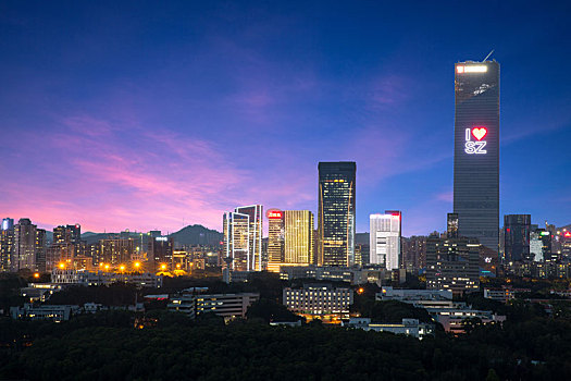 广东省深圳市南山科技园夜景