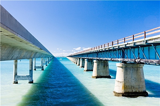 道路,桥,连接,佛罗里达礁岛群,佛罗里达,美国
