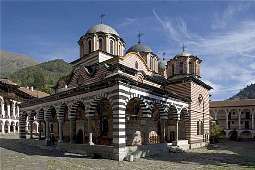 教堂,圣诞,里拉,寺院,保加利亚