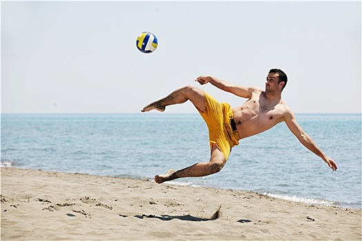 男性,沙滩排球,比赛,运动员