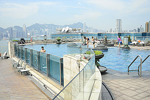 海逸君绰酒店的室外泳池,香港九龙