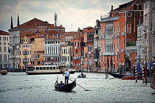 小船,运河,威尼斯,意大利