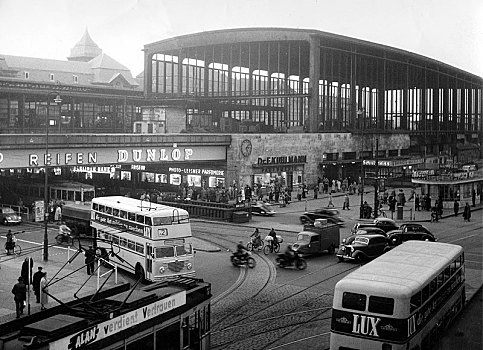 交叉,中央车站,动物园,60年代,柏林,德国,欧洲